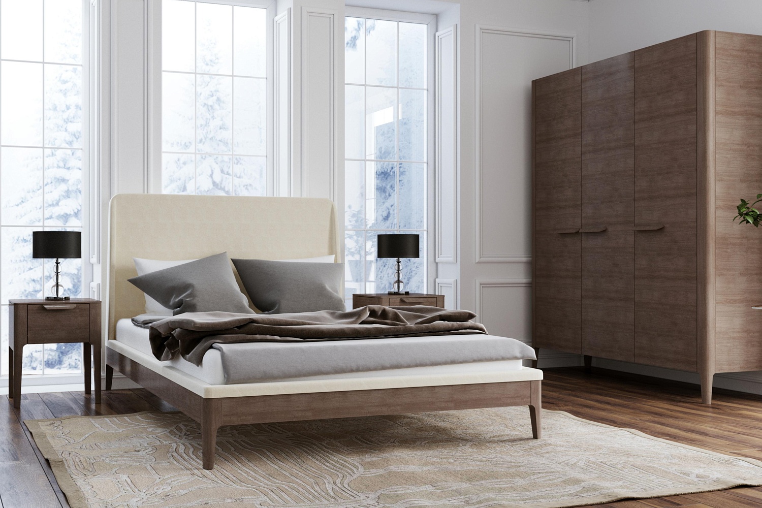 Прикроватные тумбы - изображение №3 "Прикроватная тумба Enzo с выдвижным ящиком"  на www.Angstrem-mebel.ru